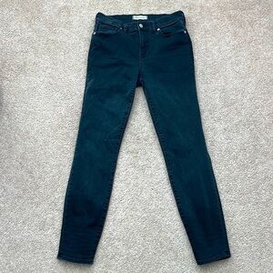 Madewell High Riser Skinny Black Wash Jeans